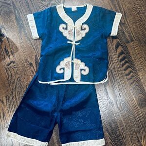 Kids Blue and Cream Matching Set